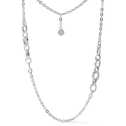 Collana square unoaerre donna oro bianco