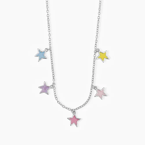 Collana Mabina Junior in Argento con stelline smaltate