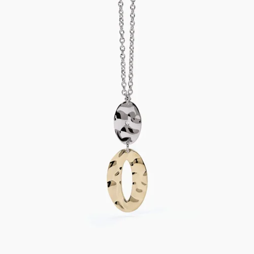 collana ciondolo bicolore ovale 2jewels donna