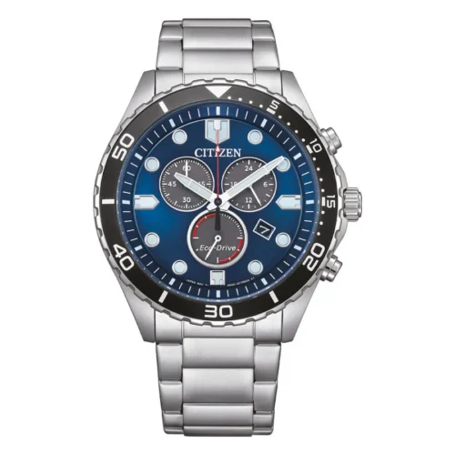 orologio carica solare uomo cronografo blu citizen