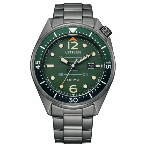 orologio brunito uomo eco drive verde