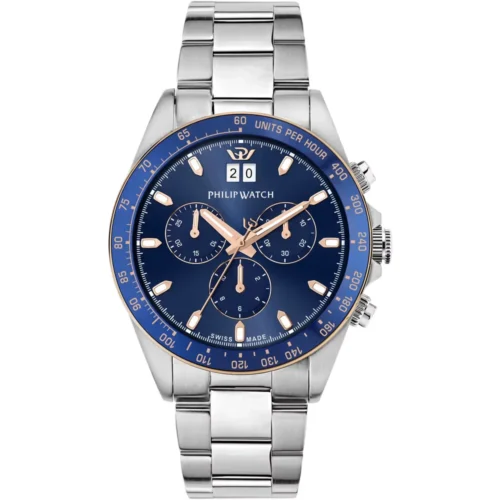 orologio philip watch uomo crono blu