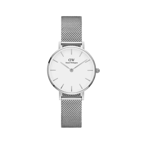 orologio 28 mm donna argento e bianco daniel wellington