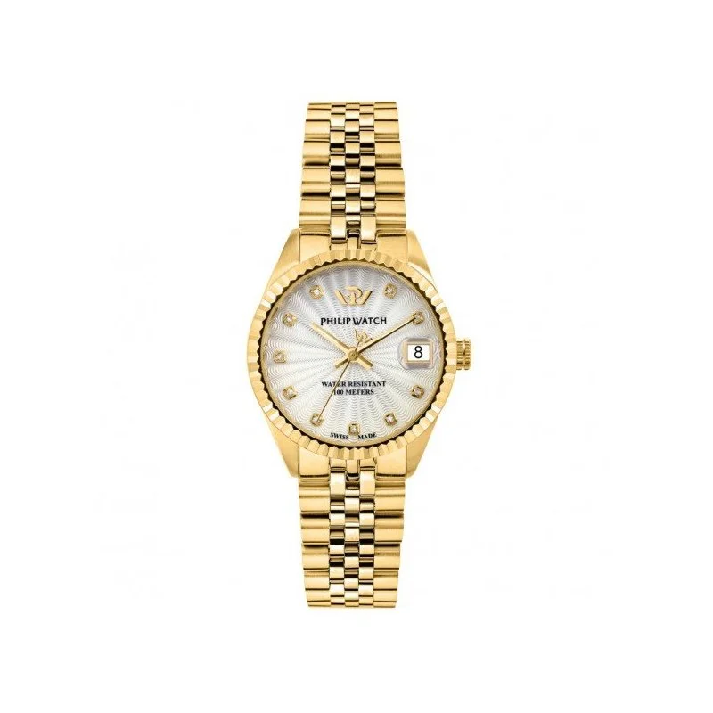 philip watch 31mm oro diamanti dorato donna