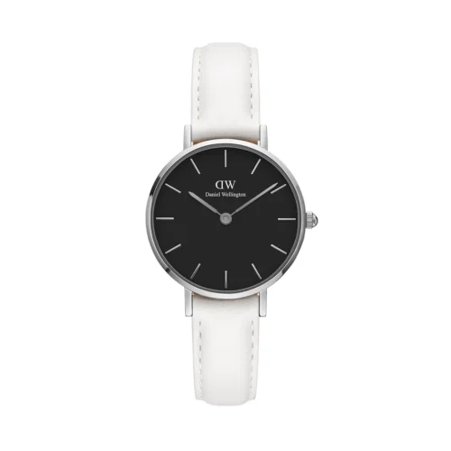 orologio 28mm donna pelle bianca daniel wellington