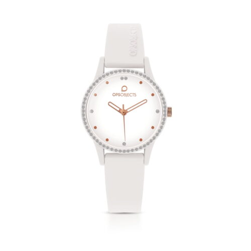 Orologio Ops Object Bianco Silicone