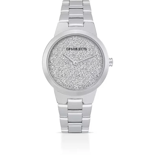 Orologio in acciaio Ops Objects Glitter argentato