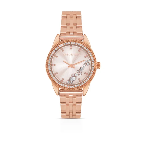 Orologio donna oro rosa con cristalli