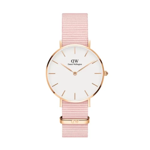 orologio donna 32mm daniel wellington cinturino nato stoffa rosa