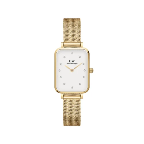 orologio rettangolare dorato donna daniel wellington lumine