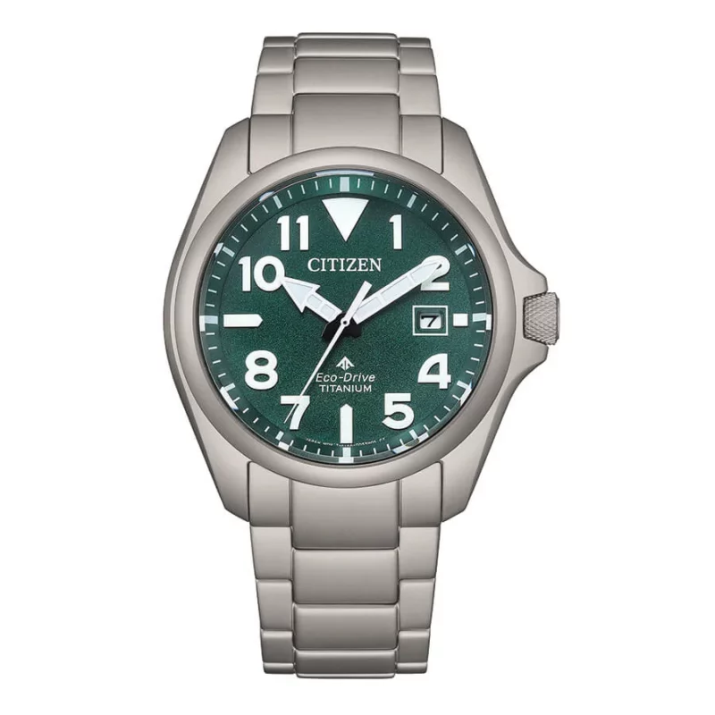 orologio uomo titanio verde citizen