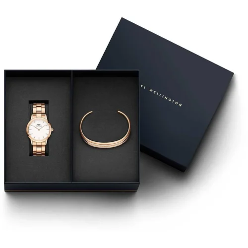 bracciale e orologio box donna rosè daniel wellington